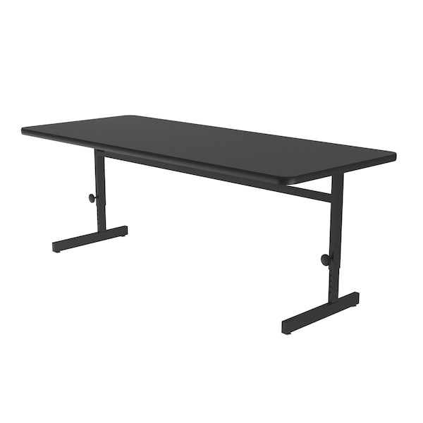Rectangle Econoline Adjustable Height Computer Desk and Training Table, High Pressure Laminate Top